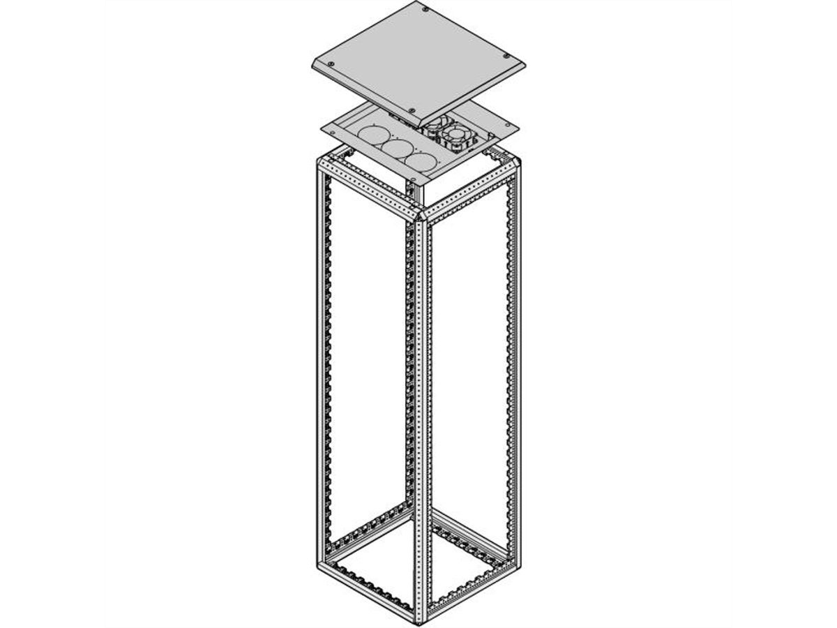 SCHROFF Dach für Lüfter IP 22 - DACH BELUEFT. 600B 600T IP22