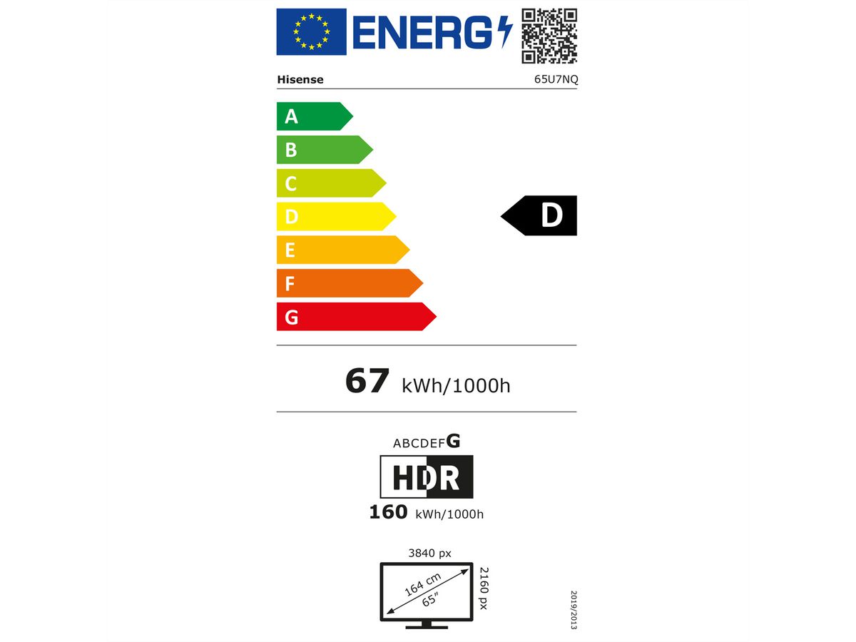Hisense TV 65U7NQ, 65", ULED 4K, Mini LED, 144 Hz