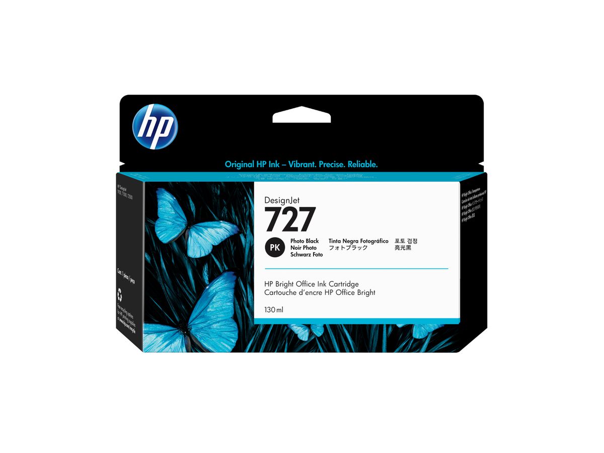HP 727 Fotoschwarz DesignJet Tintenpatrone, 130 ml