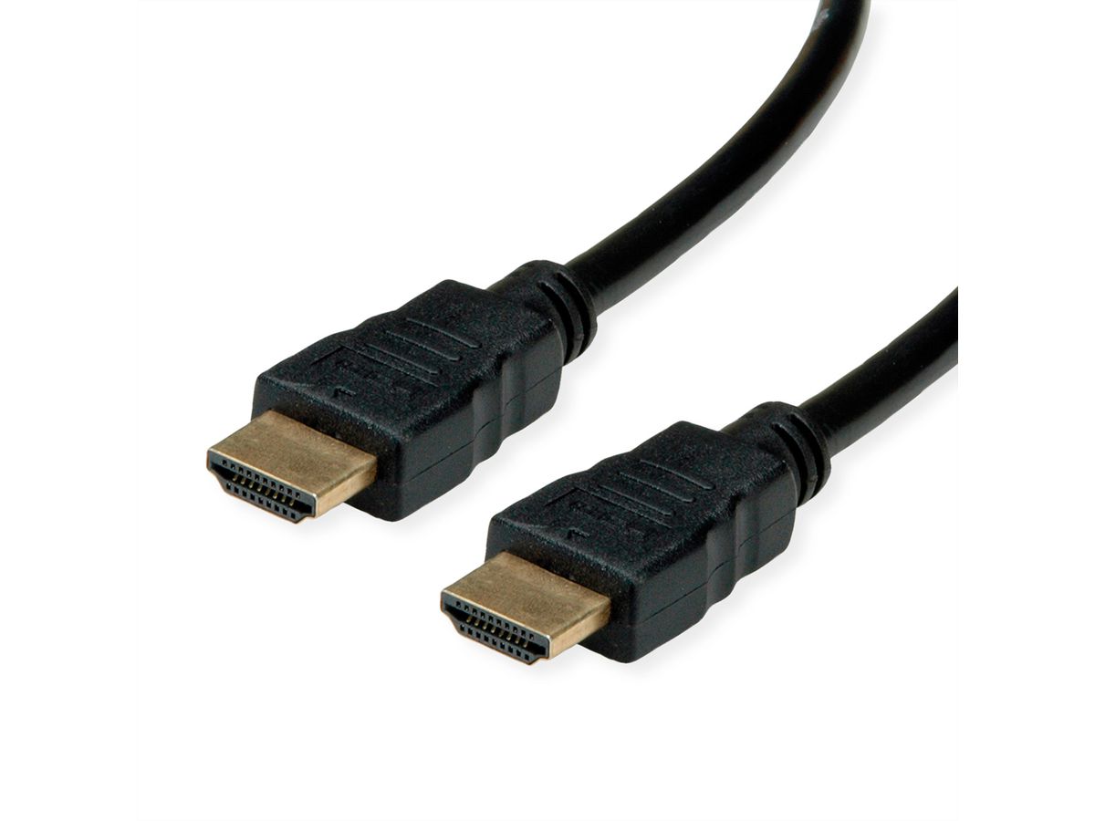ROLINE RM HDMI High Speed Kabel mit Ethernet, schwarz, 1 m