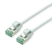 ROLINE RM U/FTP DataCenter Patchkabel Cat.6A (Class EA), slim, grau, 0,15 m