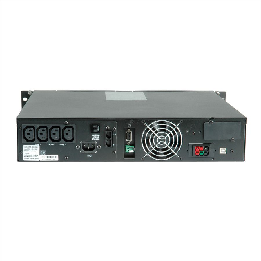 ROLINE ProSecure III 1500 RM2HE - Online USV, 19-Zoll Rackversion, schwarz