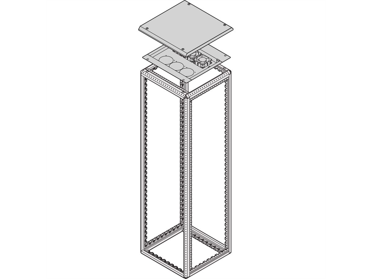 SCHROFF Dach für Lüfter IP 22 - DACH BELUEFT. 800B 600T IP22