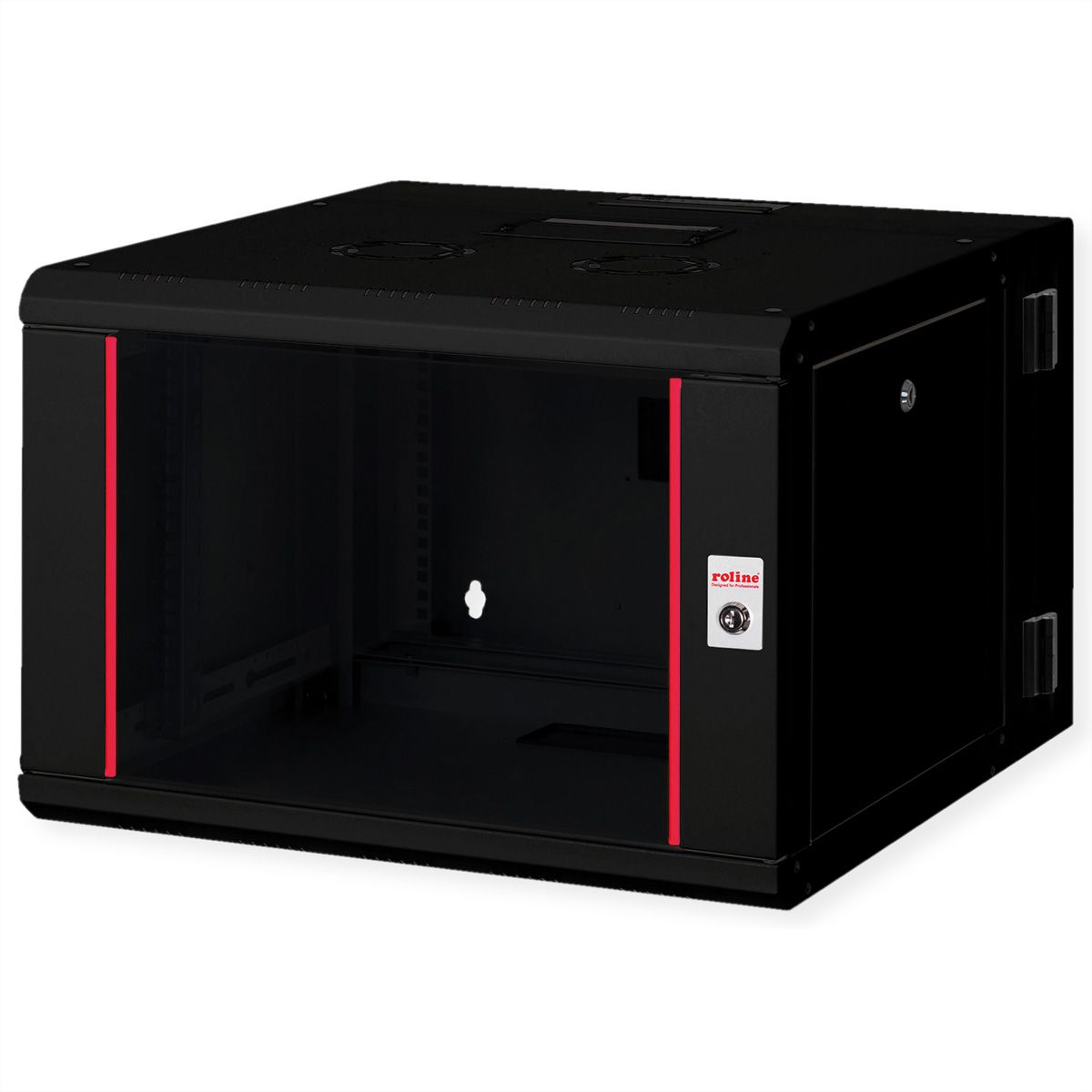 ROLINE 19-Zoll Wandgehäuse Pro 7 HE, 600x600 BxT zweiteilig schwenkbar schwarz