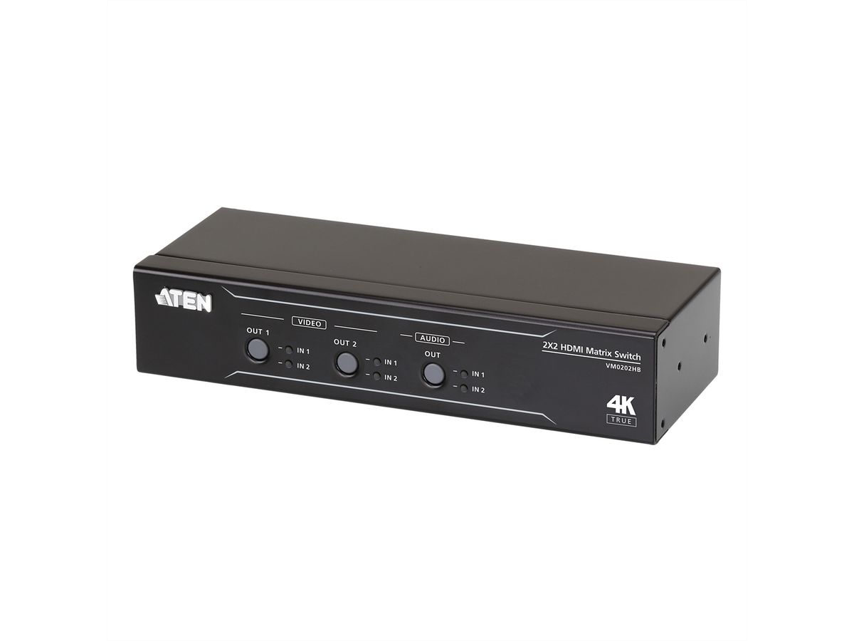 ATEN VM0202HB 2 x 2 True 4K HDMI Audio/Video Matrix Switch