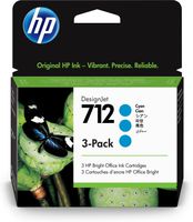 HP 712 3er-Pack Cyan DesignJet Druckerpatronen, 29 ml