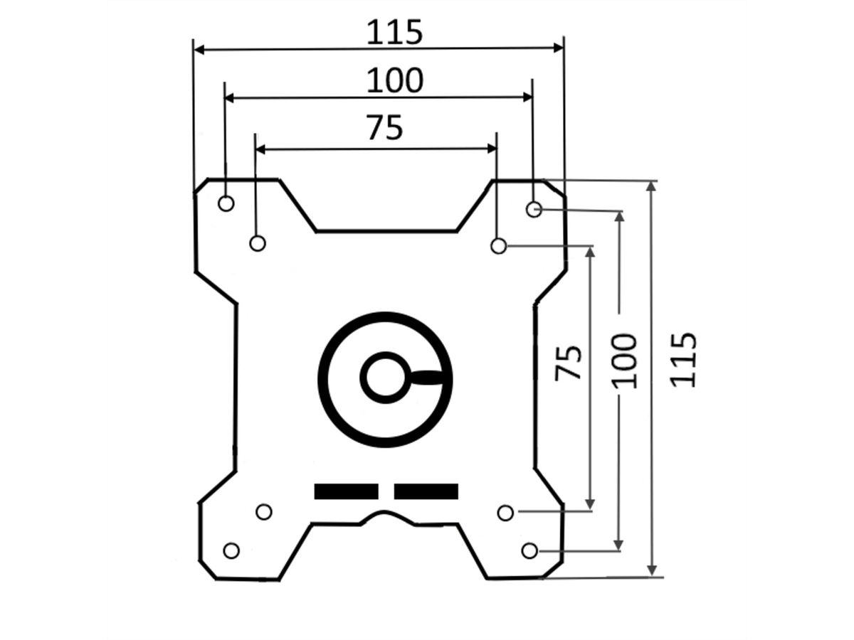SCHROFF Verstellbarer Monitorarm mit Tastatur Ablage, bis 8 kg