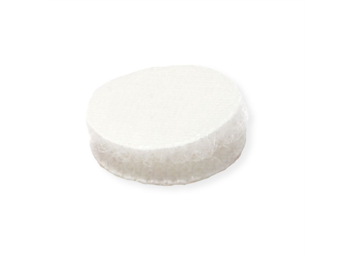 VELCRO® Klettpunkte Selbstklebend, Haken & Flausch 16mm x 16 sets Weiß