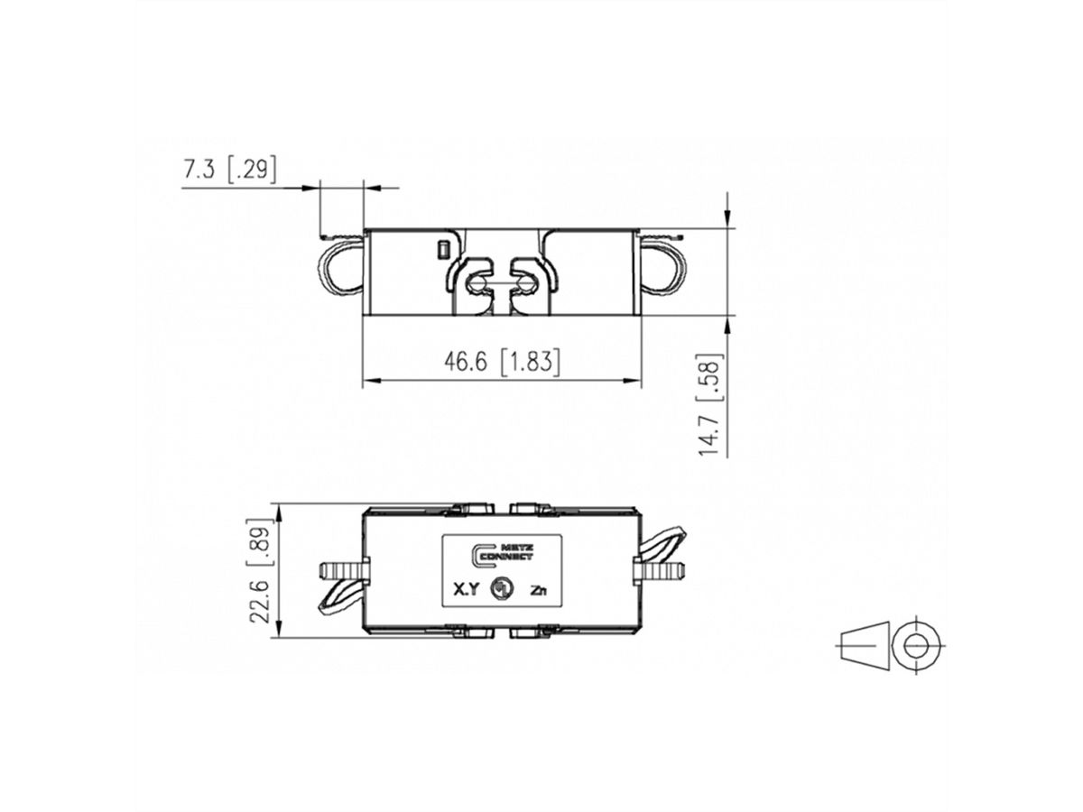 METZ CONNECT Kabelverbinder Class EA Cat.6A 180°