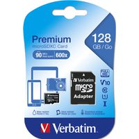 VERBATIM microSDHC Card 128GB Class 10 Retail