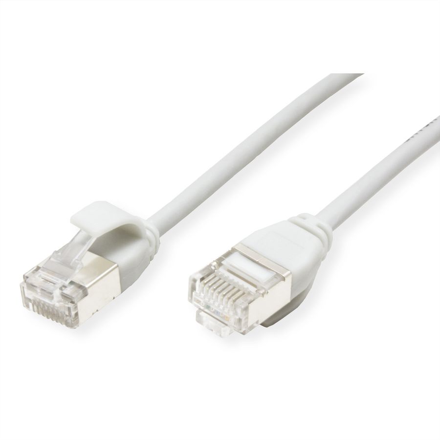 ROLINE U/FTP DataCenter Patchkabel Cat.6A (Class EA), LSOH, slim, weiß, 2 m