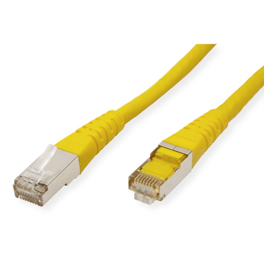 ROLINE Patchkabel Cat.6 (Class E) S/FTP (PiMF), gelb, 0,5 m