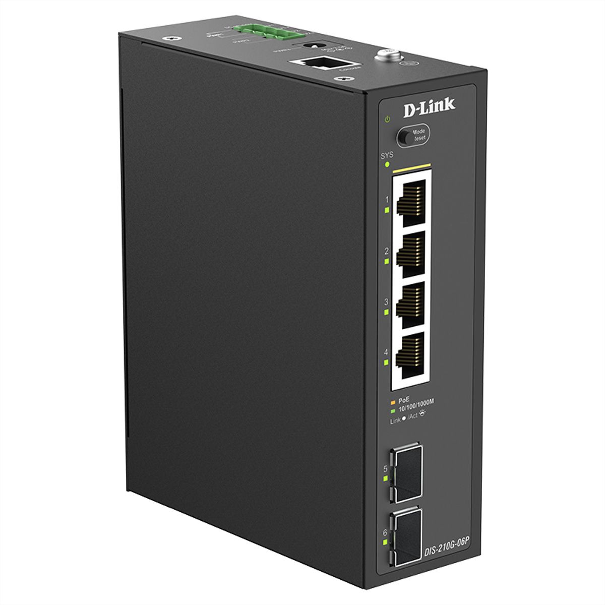 D-Link DIS-210G-06P 6-Port Switch, Smart Managed Gigabit PoE Industrial