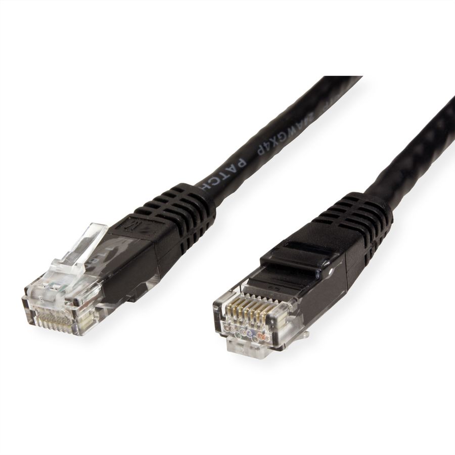 VALUE Patchkabel Cat.6 (Class E) UTP, schwarz, 5 m