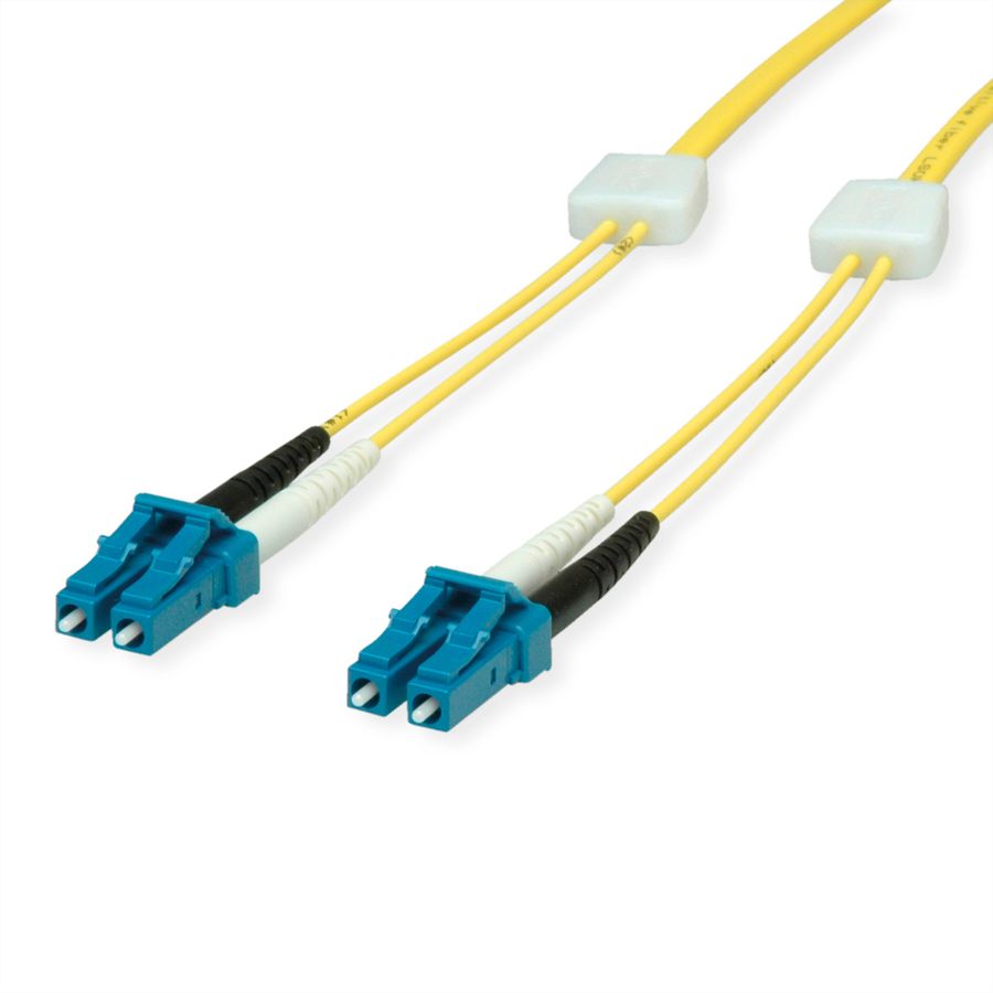EasyLan LWL-LED-Patchkabel duplex 9/125µm OS2, LC/LC, gelb, 2 m