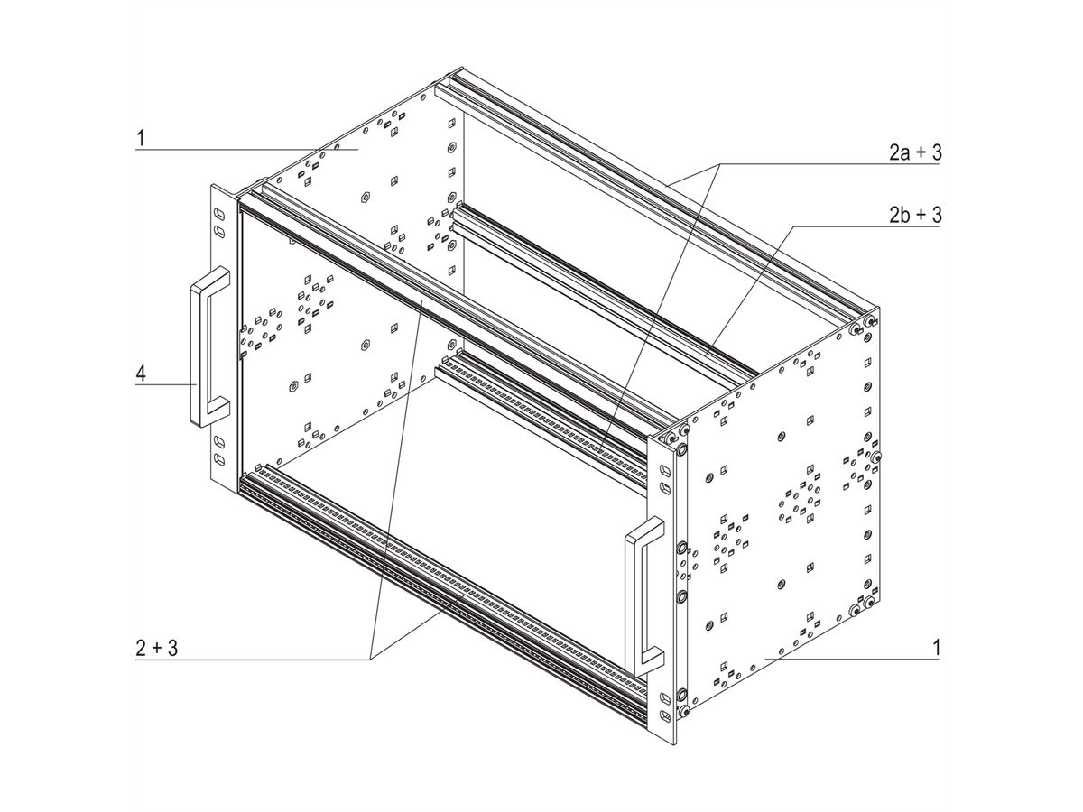 SCHROFF Bausatz, EN 50155, ungeschirmt - BGTR PRO 6HE84TE235T UNGESCH