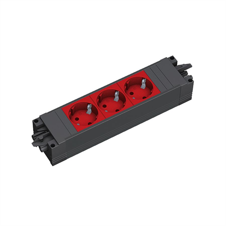 BACHMANN STEP BASE 3xCEE7/3 rt GST18, schwarz / rot