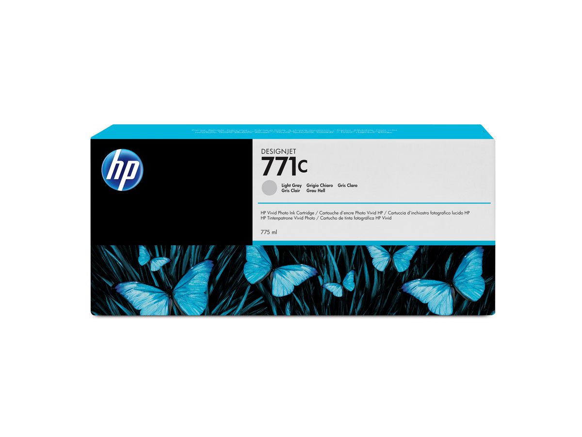 HP 771C Hellgrau DesignJet Druckerpatrone, 775 ml