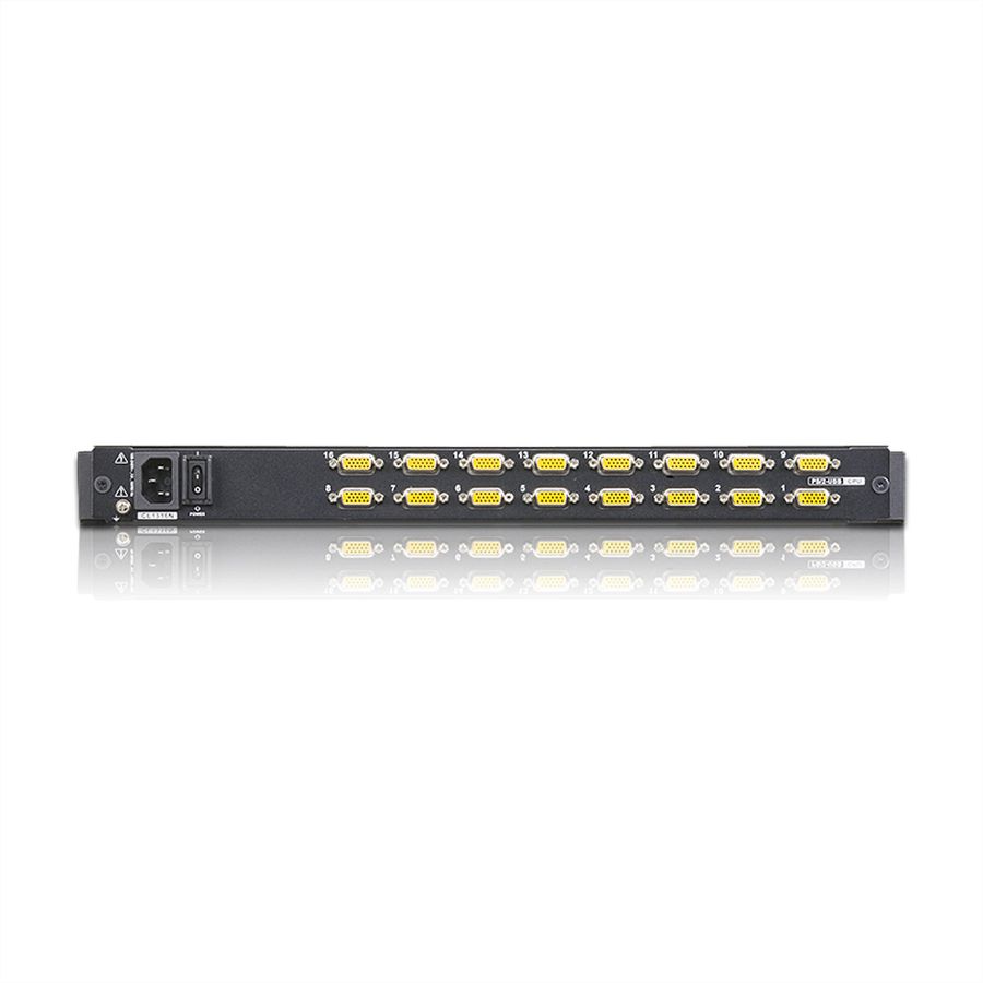 ATEN CL1316N KVM-Switch, 48cm TFT, VGA, PS/2-USB, 16 Port, DE-Layout
