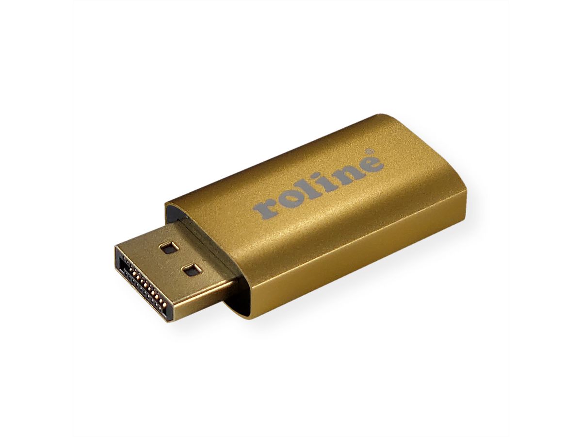 ROLINE GOLD 4K DisplayPort-HDMI Adapter, v1.2, DP ST - HDMI BU, Aktiv