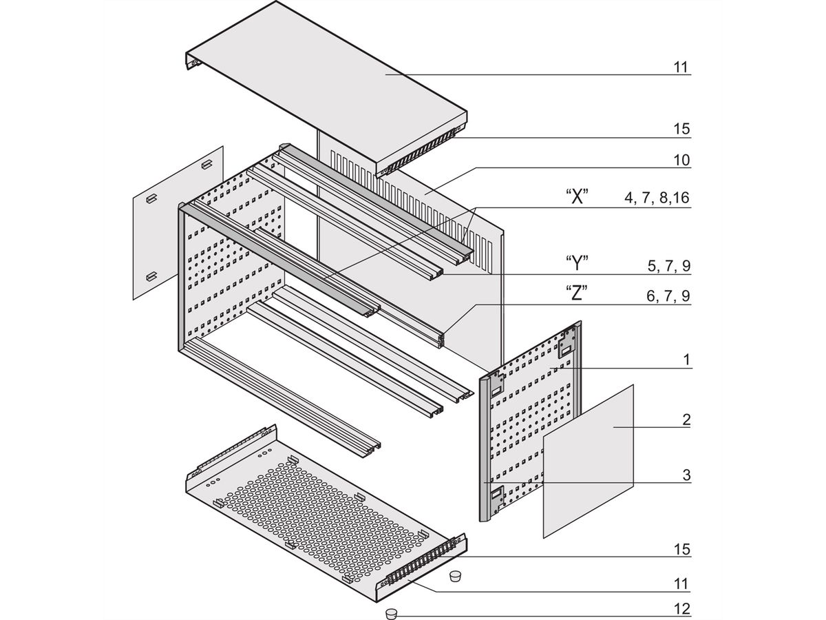 SCHROFF ratiopacPRO Komplettgehäuse - RATIOPAC PRO 3HE 84TE 435T