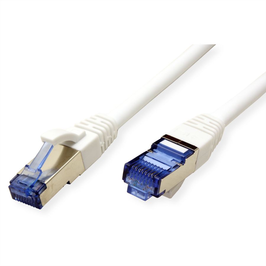 VALUE Patchkabel Cat.6A (Class EA) S/FTP (PiMF), LSOH, weiß, 1 m
