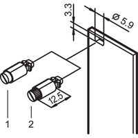 SCHROFF Schnellverschluss mit Rändel - SCHN.VERSCHL M.RAEN.SW 100ST