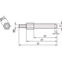 SCHROFF ZENTRIERBOLZEN F.RUECKRAHM. D6,0