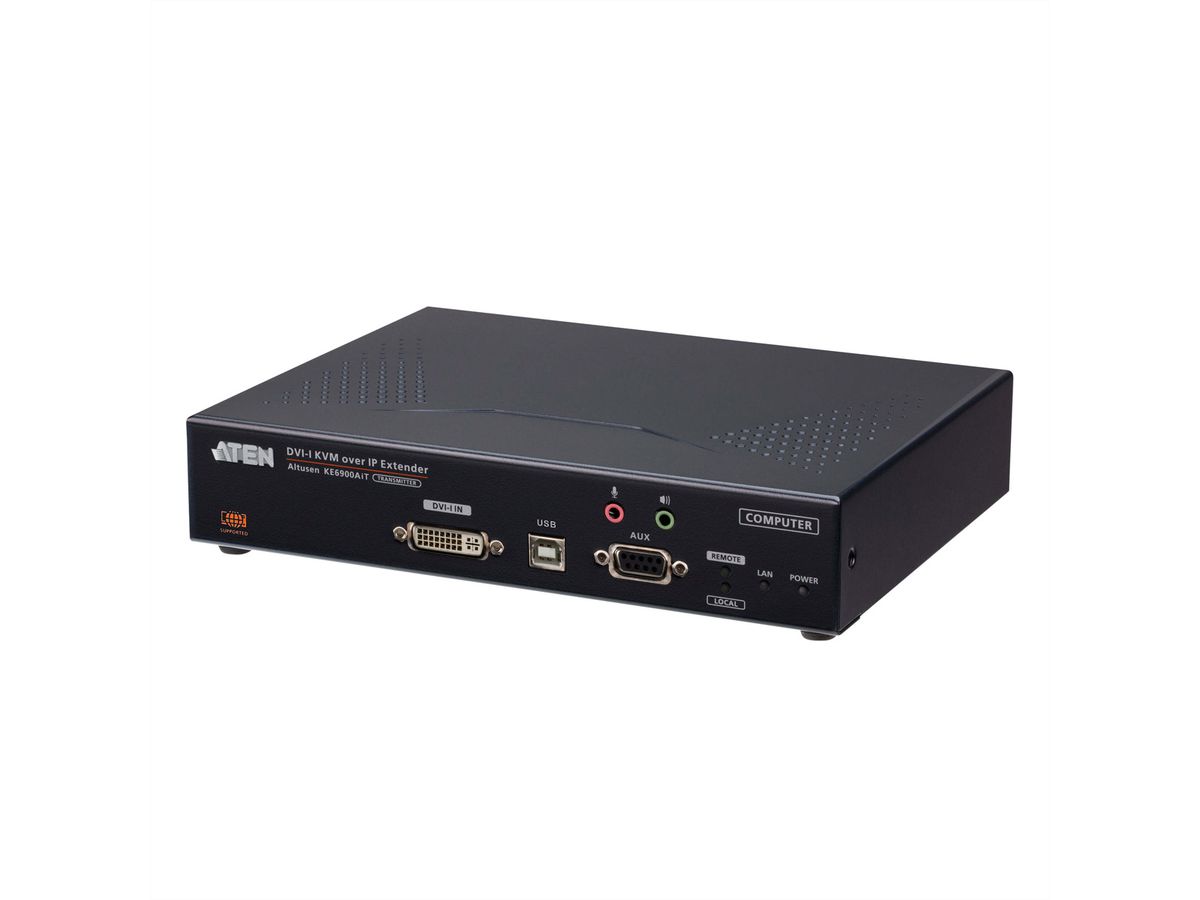 ATEN KE6900AIT Full HD DVI KVM Over IP Extender Transmitter mit Internetzugang