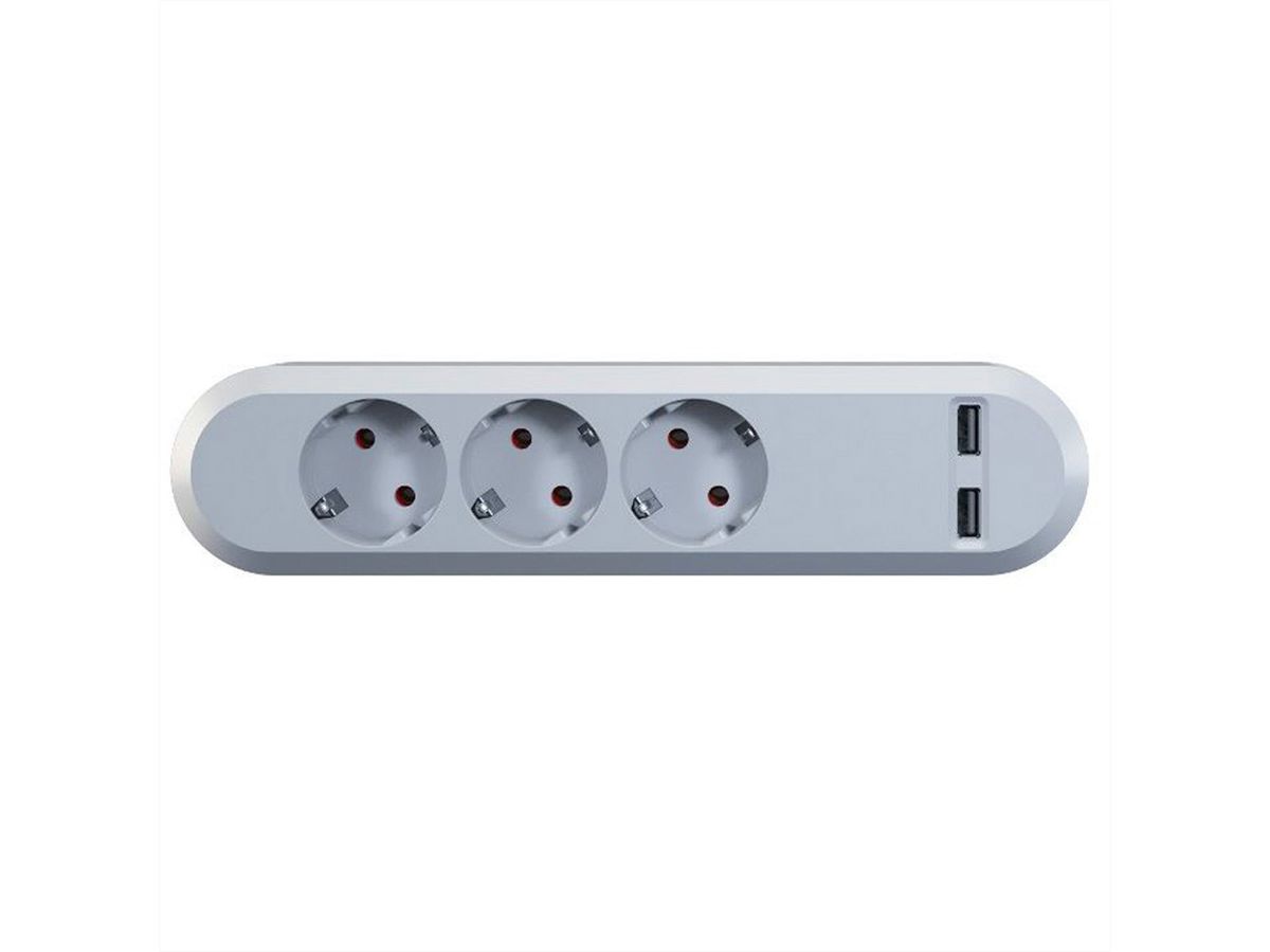BACHMANN SMART 3x Schutzkontakt 2x USB Charger, 5VDC 3,1 A , weiß
