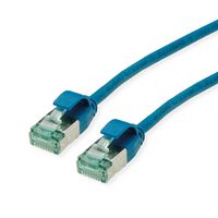 ROLINE RM U/FTP DataCenter Patchkabel Cat.6A (Class EA), slim, blau, 0,15 m