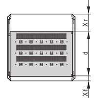 SCHROFF Gestellfachboden stationär - GEST.FACHBODEN 600B700T 7035