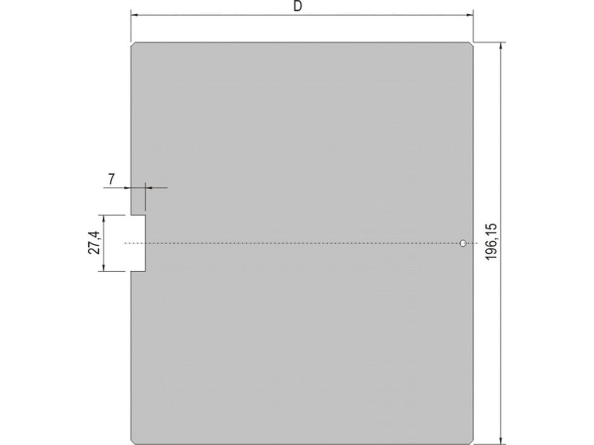 SCHROFF Seitenwand für Kassetten, 6 HE - KAS SEITENBLECH 6HE 227T