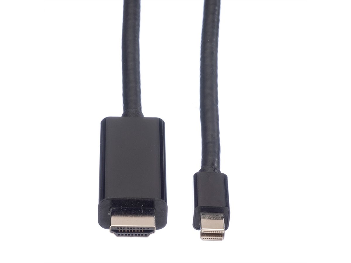 VALUE Mini DisplayPort Kabel, Mini DP-UHDTV, ST/ST, schwarz, 2 m