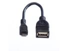 VALUE USB 2.0 Kabel, USB 2.0 Typ Micro B - Typ A BU, OTG, 0,15 m