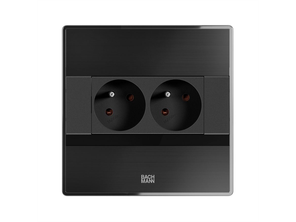 BACHMANN SENSE schwarz 2xUTE, L=2,0m AEH