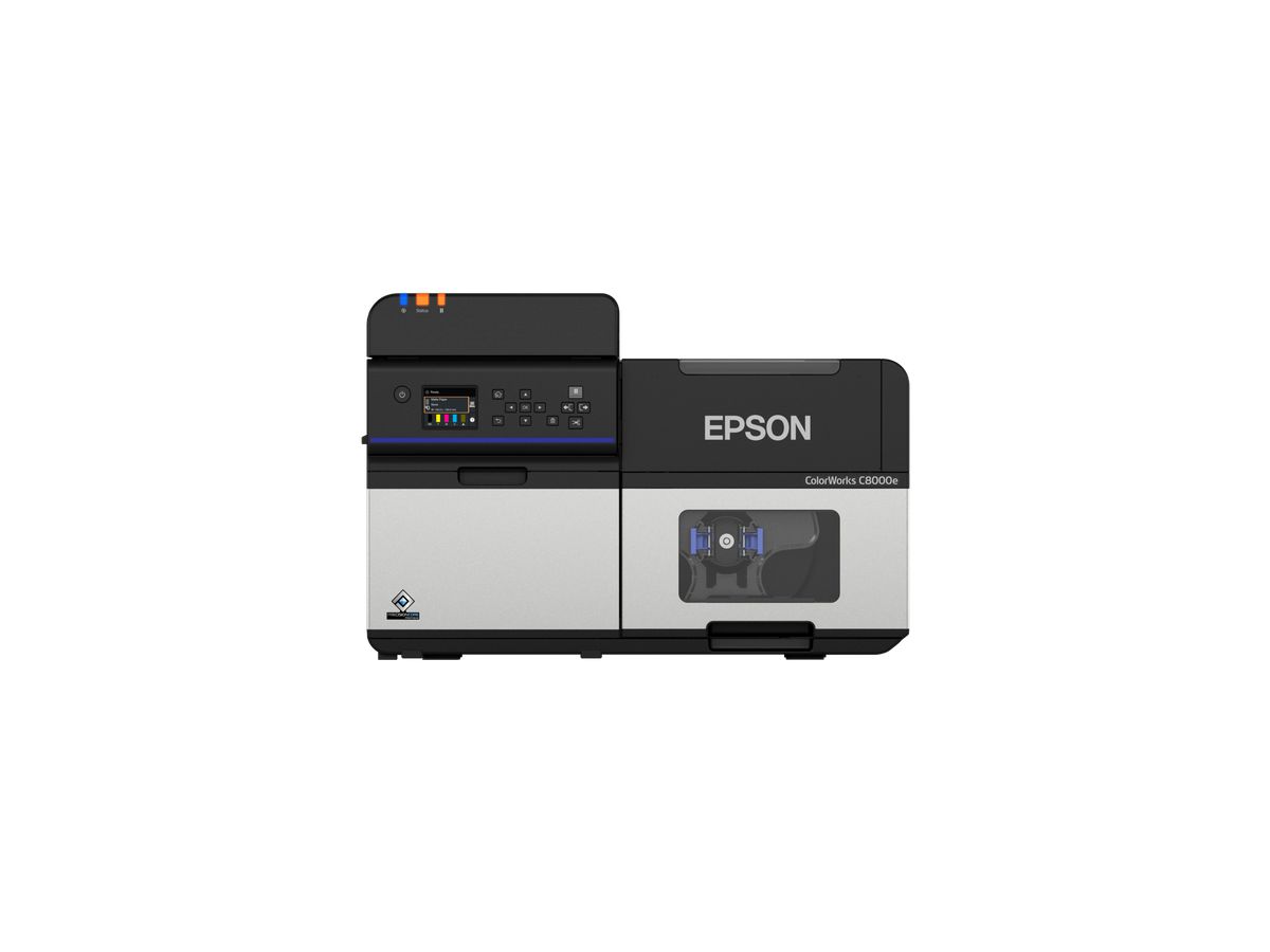 Epson ColorWorks C8000e (BK) Etikettendrucker Tintenstrahl Farbe 600 x 1200 DPI 300 mm/sek Verkabelt & Kabellos Ethernet/LAN