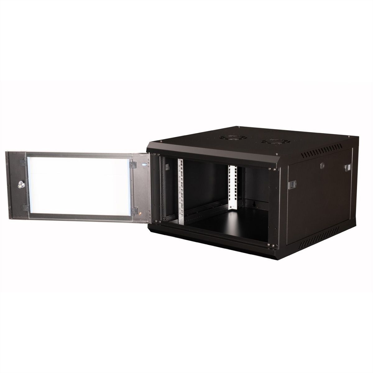 VALUE 19-Zoll Wandgehäuse 6HE, 600x600mm schwarz, Bausatz