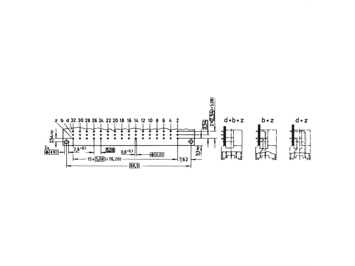 SCHROFF Messerleiste - MESSERLEISTE DIN 41612 SIEM