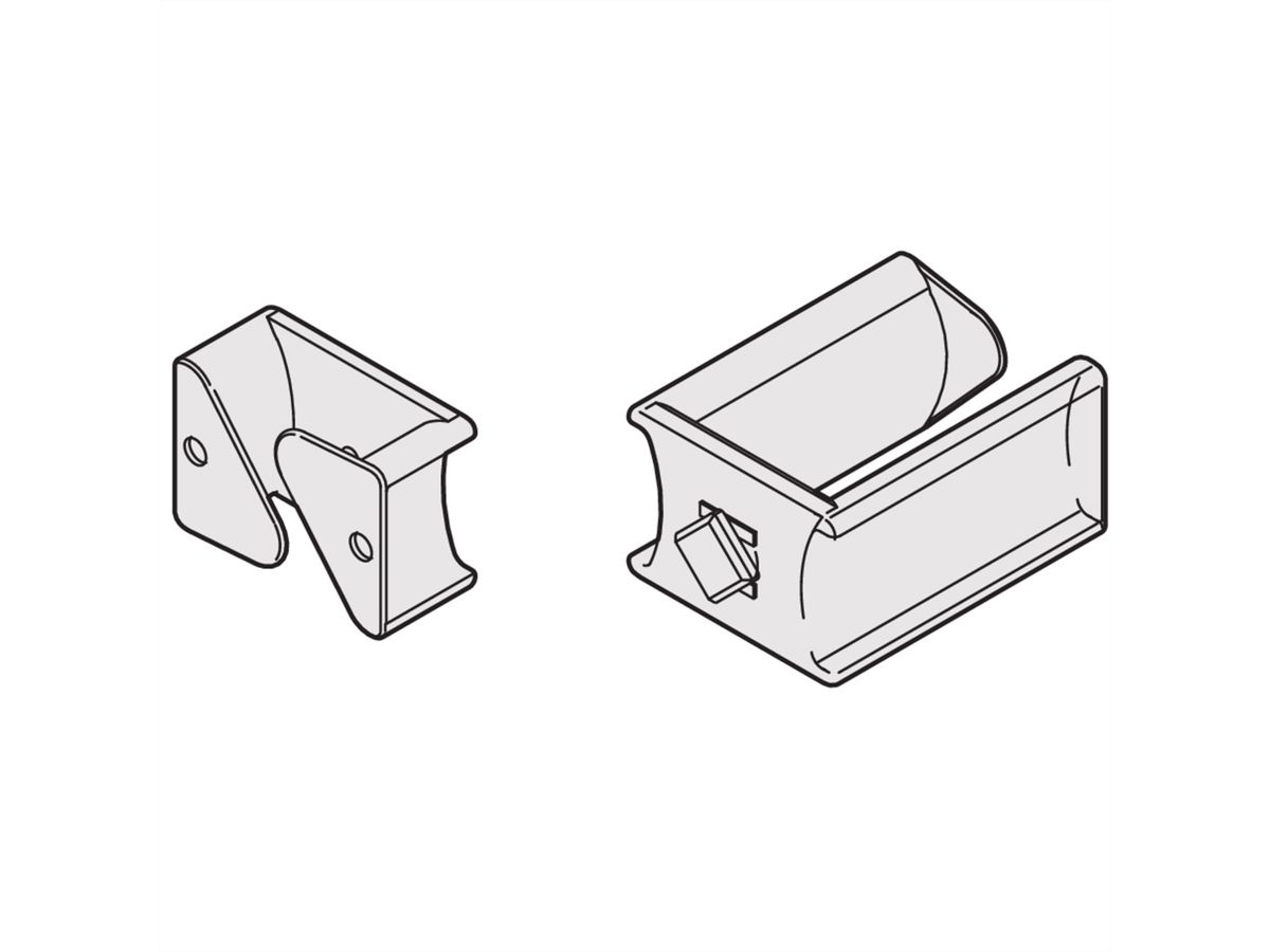 SCHROFF Kabelführung zum Einrasten - KABELFUEHRUNG ZUM EINKLIPPEN