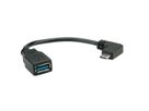 ROLINE USB 3.2 Gen 1 Kabel Typ C - Typ A, ST/BU, OTG, schwarz, 0,15 m