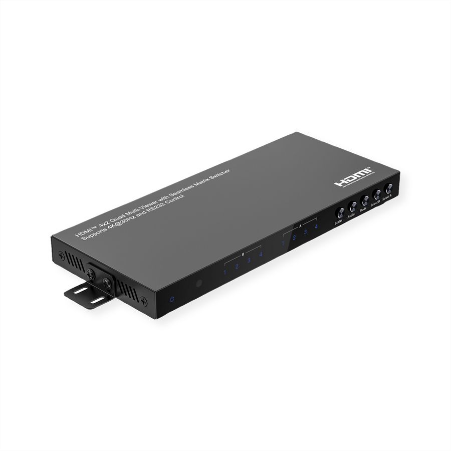 VALUE HDMI Matrix Switch, 4x2 QUAD Multi-Viewer, nahtlose Umschaltung