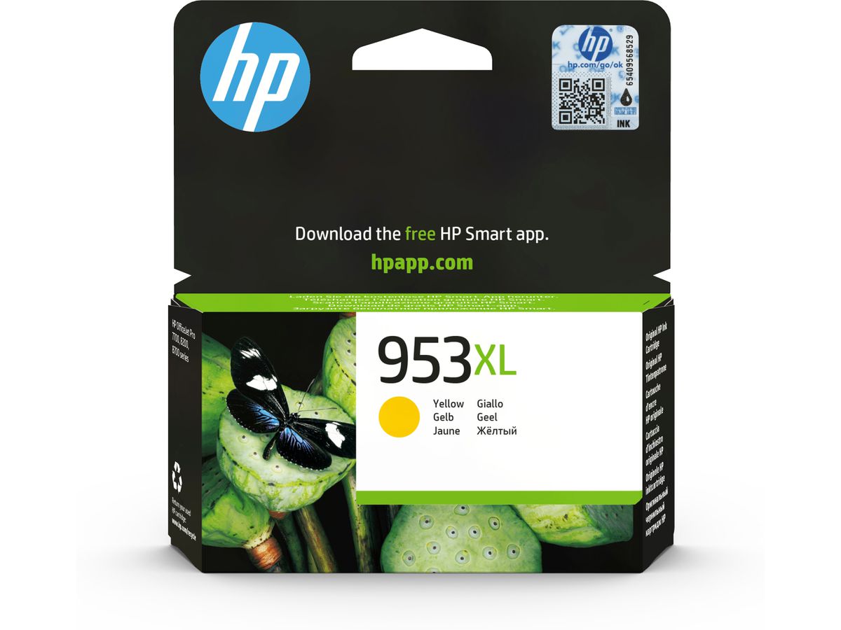 HP 953XL Gelb Original Tintenpatrone mit hoher Reichweite