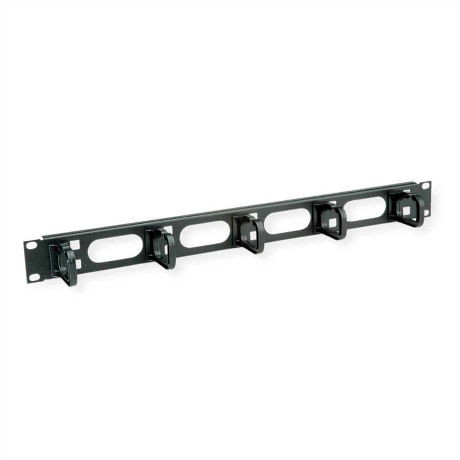 CONTEG 19"-Kabelführung 1 HE mit 5 Kabelösen 40 x 50 mm