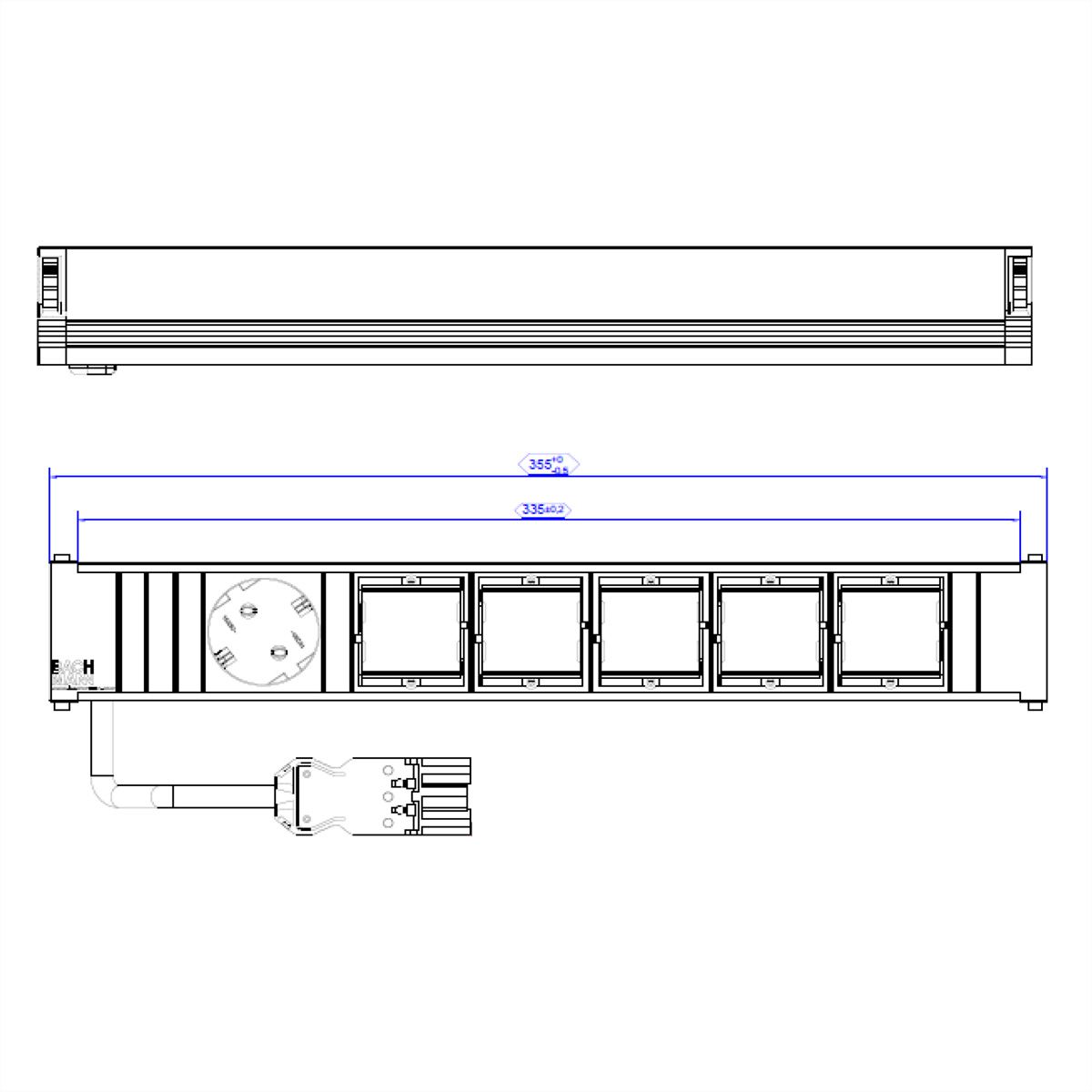 BACHMANN CONI Large 1x Schutzkontakt 5x ABD - SECOMP Electronic  