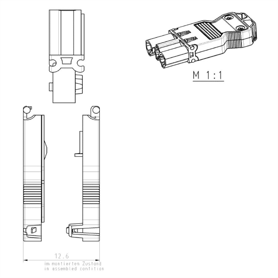 BACHMANN Gerätestecker GST18/3 weiss