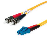 TELEGÄRTNER Duplex-Adapterkabel 9/125 OS2, 2x ST Stecker, 1x LC Duplex Stecker, gelb, 1 m