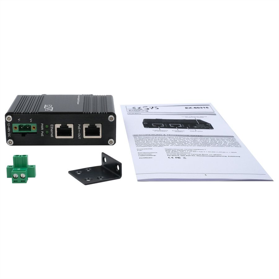 EXSYS EX-60315 PoE++ Gigabit Injektor 95W