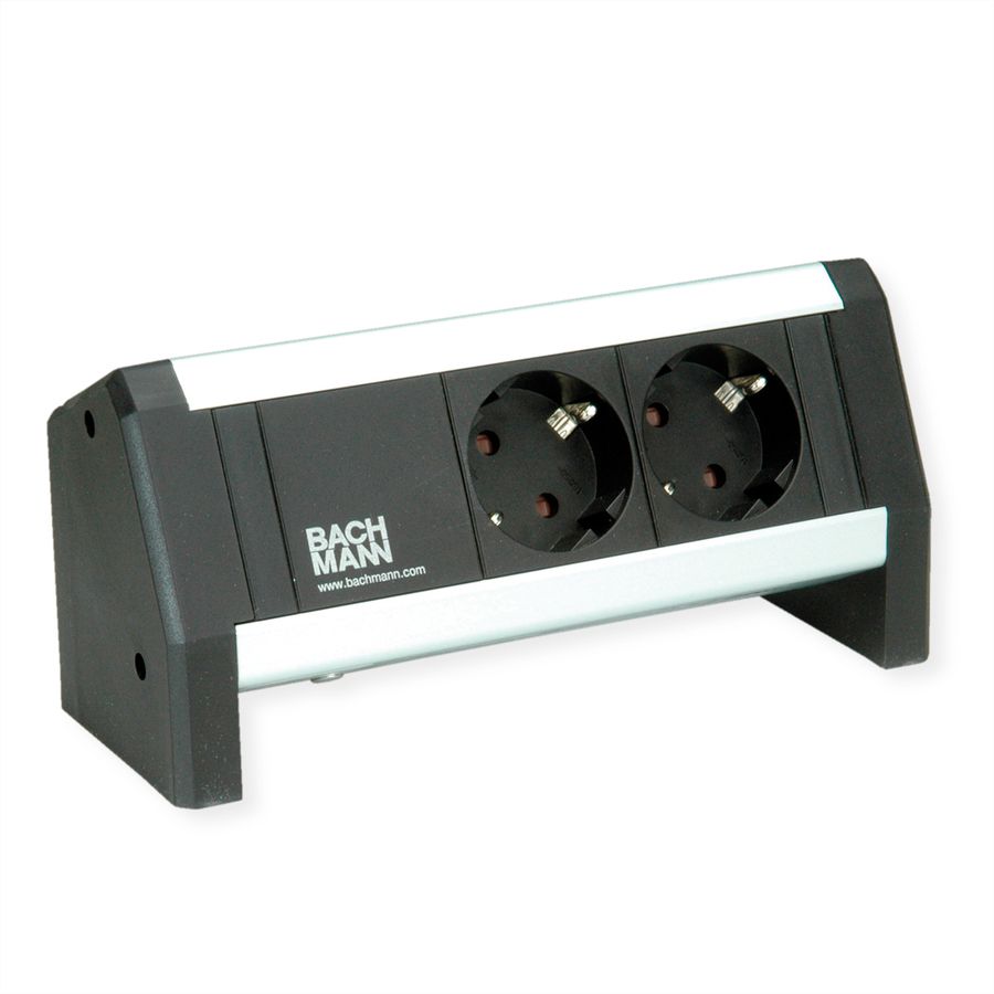 BACHMANN DESK 2xCEE7/3, schwarz
