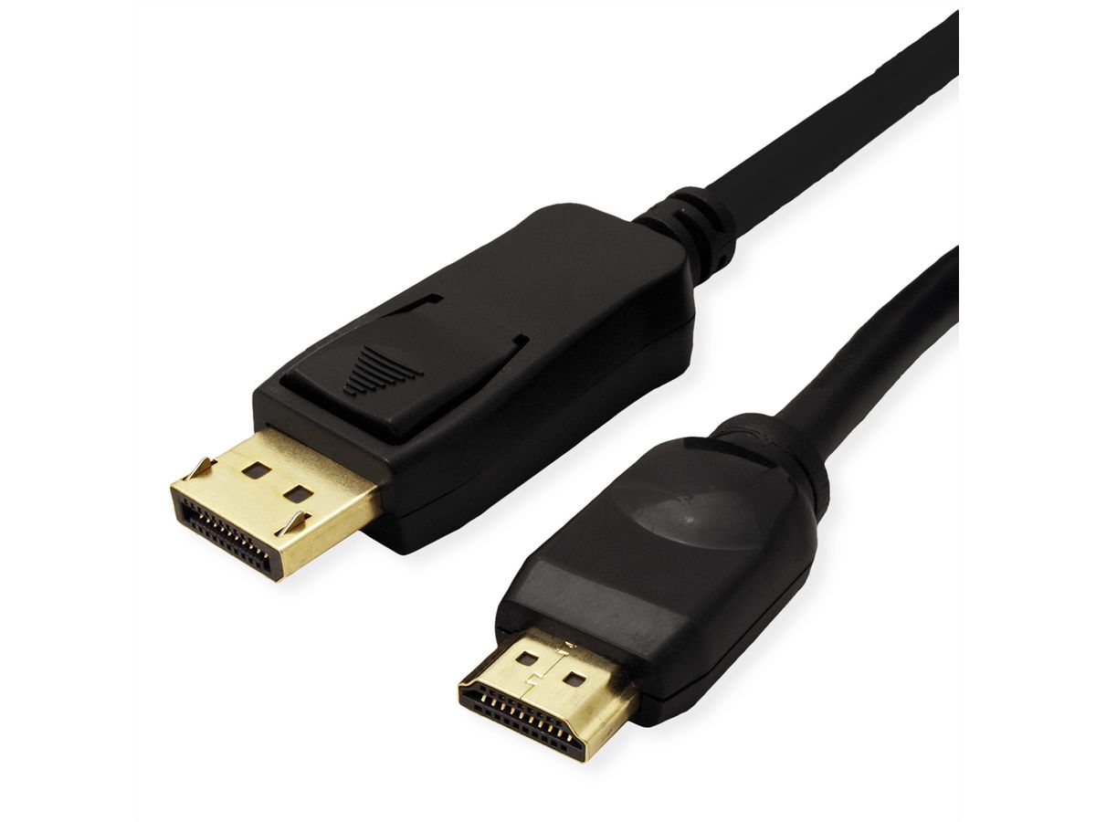 VALUE DisplayPort Kabel DP - UHDTV, ST/ST, schwarz, 1 m